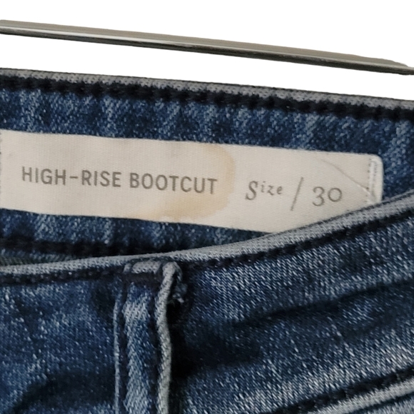 Pilcro Anthropologie High Rise Bootcut Jean Women 30 Button Hem Denim - Picture 11 of 14